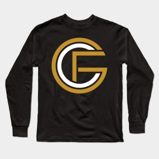 Golden Fog Coffee Monogram - White and Gold Long Sleeve T-Shirt